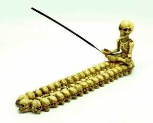 Yoga Skeleton Boat Incense Burner